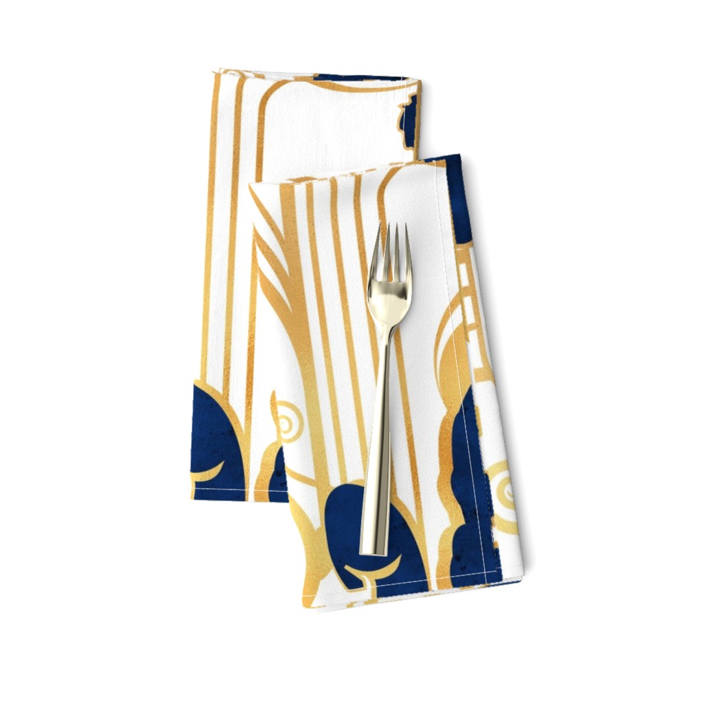 Large jumbo scale // Deco Gatsby Panthers // white navy and gold