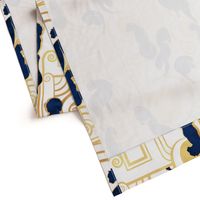 Large jumbo scale // Deco Gatsby Panthers // white navy and gold