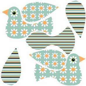Floral Bird Mini Cut & Sew