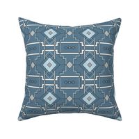 Modern Art Deco Blue