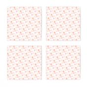 18-8AH Watercolor Blush Pink Peach Coral White Orange Dots Spots Geometric Squares Baby Girl _ Miss Chiff Designs 