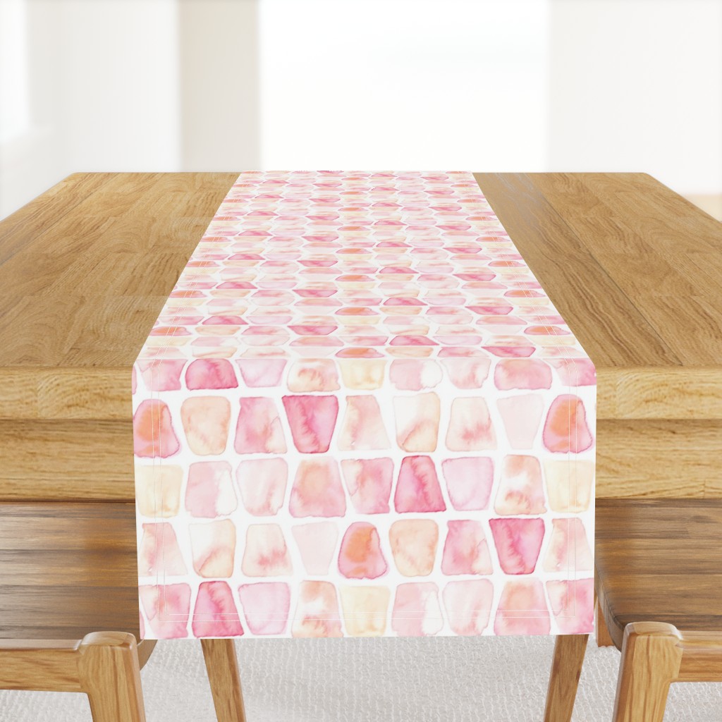 18-8AG Watercolor Blush Pink Peach Coral White Orange Dots Spots Geometric Tumbler Baby Girl Large Scale _ Miss Chiff Designs