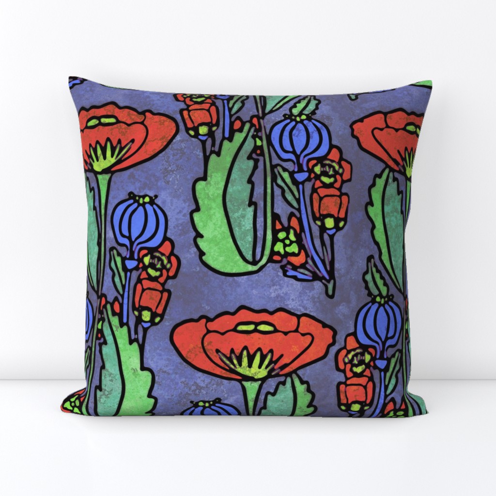 Poppy, Art Deco, Large