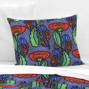 Poppy, Art Deco, Large