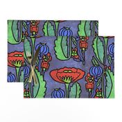 Poppy, Art Deco, Large