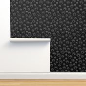Doggy Paw Outlines - Black // Large