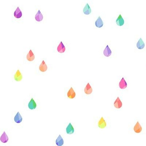 Couds + Rain - Raindrops Rainbow Prismatic