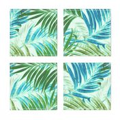 Palm Leaves in sky- blue