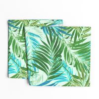 Palm Leaves in sky- blue