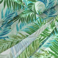 Palm Leaves in sky- blue