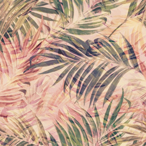 Palm Leaves in Pink