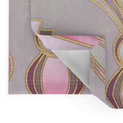 Textured Art Deco in Rose Pink, Grey and Gold