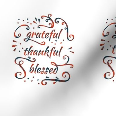 grateful • thankful • blessed (6x9" plaid)