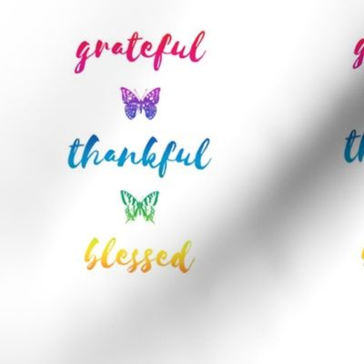 grateful • thankful • blessed (6x9" rainbow)