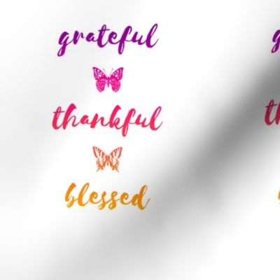grateful • thankful • blessed (6x9" purple-red-orange)