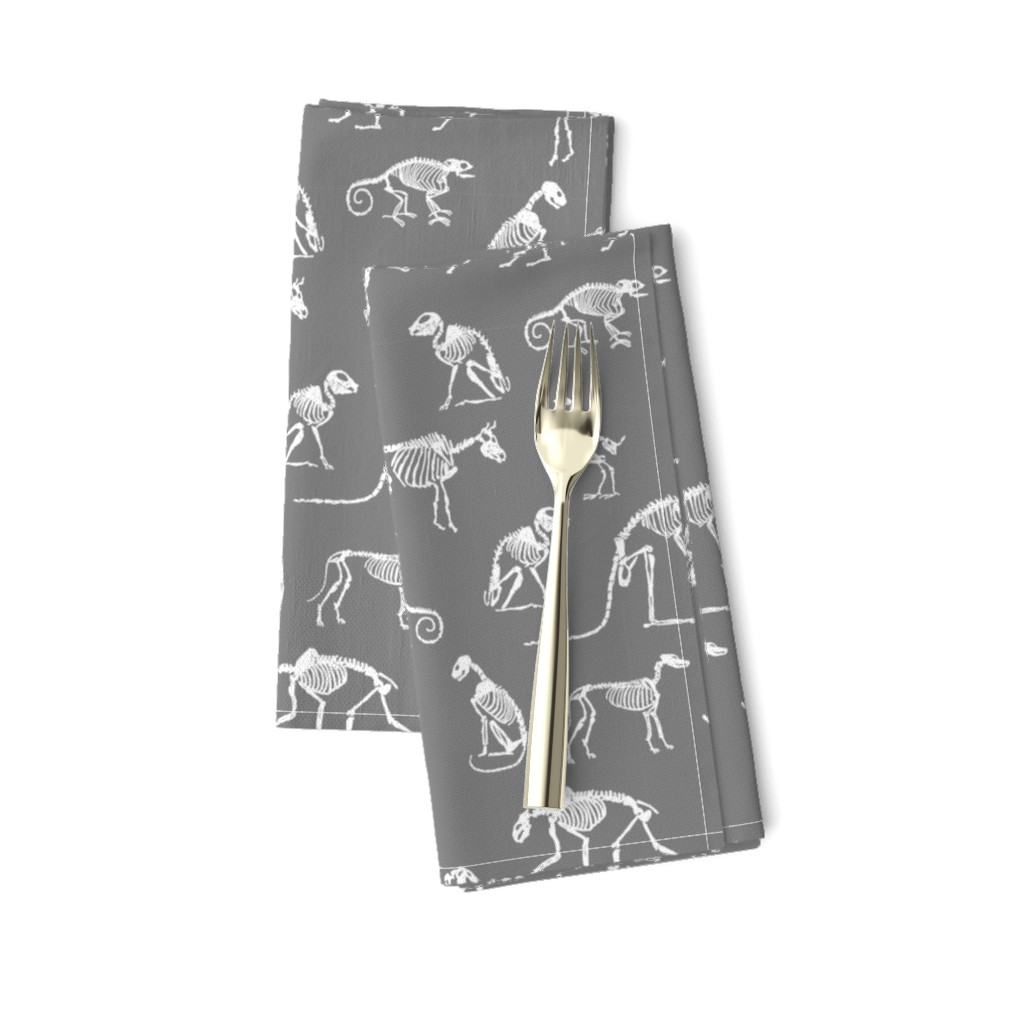 xray // animal skeletons cute nature themed fabric gender neutral animals grey