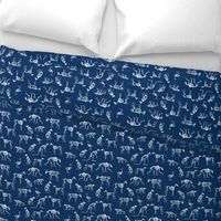 xray // animal skeletons cute nature themed fabric gender neutral animals navy
