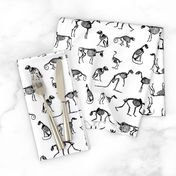 xray // animal skeletons cute nature themed fabric gender neutral animals black and white