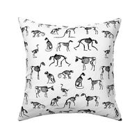 xray // animal skeletons cute nature themed fabric gender neutral animals black and white