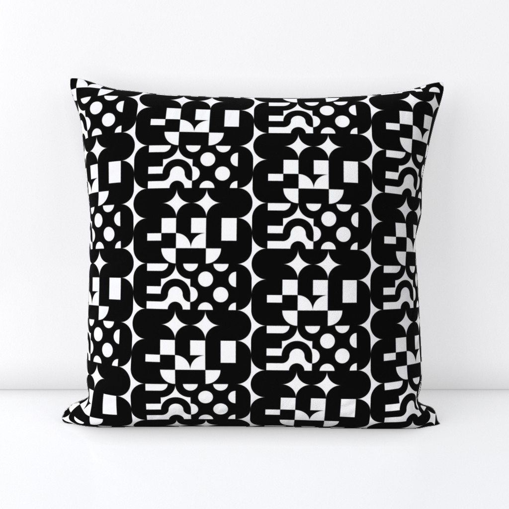 Black and White Deco Lonzenge