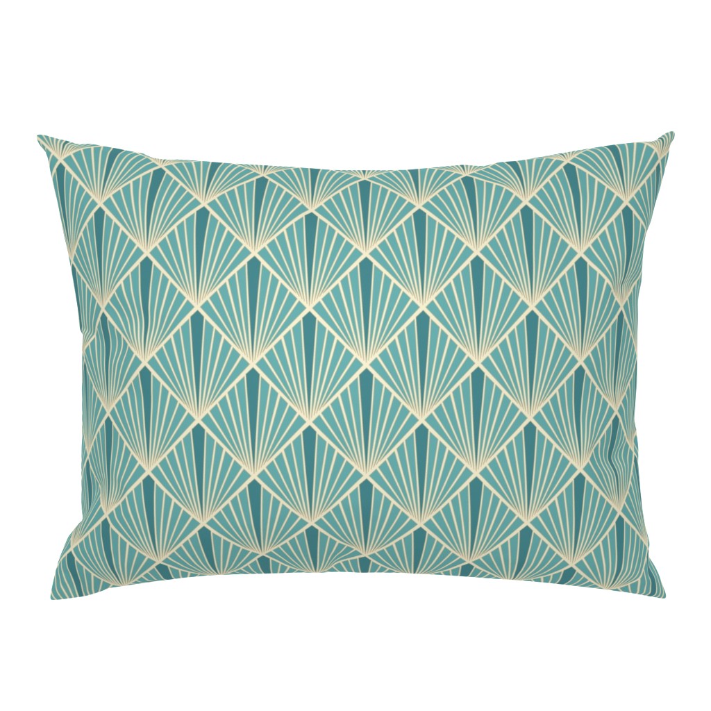 Art Deco Fans - Turquoise