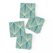 Art Deco Fans - Turquoise