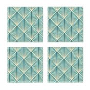 Art Deco Fans - Turquoise