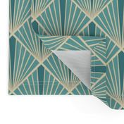 Art Deco Fans - Turquoise