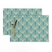 Art Deco Fans - Turquoise