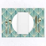 Art Deco Fans - Turquoise