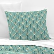 Art Deco Fans - Turquoise