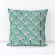 Art Deco Fans - Turquoise