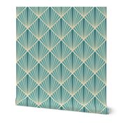 Art Deco Fans - Turquoise