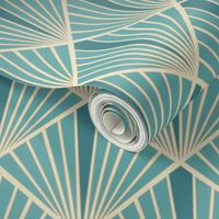 Art Deco Fans - Turquoise