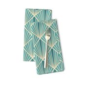 Art Deco Fans - Turquoise