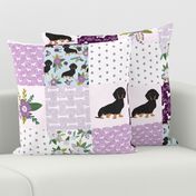 dachshund pet quilt c black and tan coat doxie dog breed cheater quilt