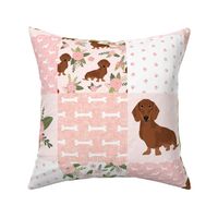 dachshund pet quilt d red coat doxie dog breed cheater quilt