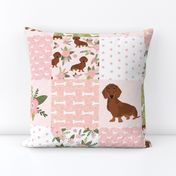 dachshund pet quilt d red coat doxie dog breed cheater quilt