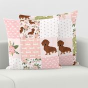 dachshund pet quilt d red coat doxie dog breed cheater quilt