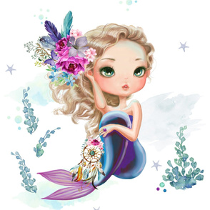 27"x36" Lilac Mermaid / 2 to 1 Yard of Minky