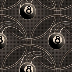 ★ MAGIC EIGHT BALL ★ Black & White - Large Scale / Collection : 8 Balls - Billiard & Rock 'n' Roll Old School Tattoo Print