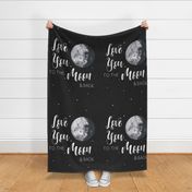 27"x36" Love You to the Moon / 2 Prints to 1 Yard of Minky