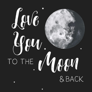 27"x36" Love You to the Moon / 2 Prints to 1 Yard of Minky