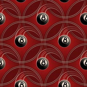 ★ MAGIC EIGHT BALL ★ Red - Small Scale / Collection : 8 Balls - Billiard & Rock 'n' Roll Old School Tattoo Print