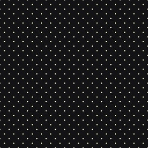 ★ POLKA DOTS ★ Black & Ecru, Small Scale / Collection : Swallows & Polka Dots – Rockabilly Prints