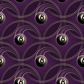 ★ MAGIC EIGHT BALL ★ Purple - Small Scale / Collection : 8 Balls - Billiard & Rock 'n' Roll Old School Tattoo Print