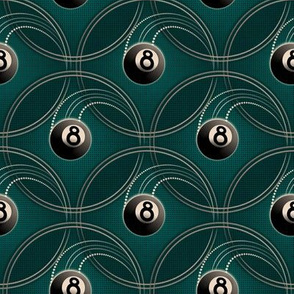 ★ MAGIC EIGHT BALL ★ Teal - Small Scale / Collection : 8 Balls - Billiard & Rock 'n' Roll Old School Tattoo Print