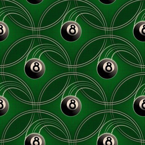 ★ MAGIC EIGHT BALL ★ Green - Small Scale / Collection : 8 Balls - Billiard & Rock 'n' Roll Old School Tattoo Print