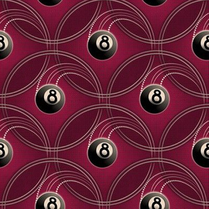 ★ MAGIC EIGHT BALL ★ Pink - Small Scale / Collection : 8 Balls - Billiard & Rock 'n' Roll Old School Tattoo Print