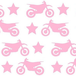 Dirt Bike and Stars Pink